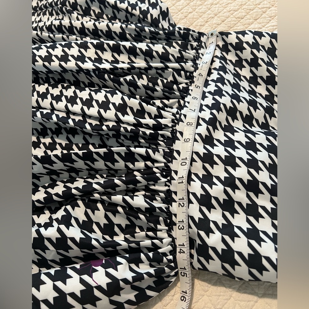 NWT Unique Vintage Black and White Houndstooth Spider Dress - Picture 8 of 11
